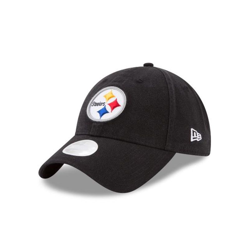 NFL Pittsburgh Steelers Womens Preferred Pick 9Twenty Adjustable (SGX0601) - Black New Era Caps